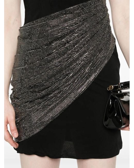 GIUSEPPE DI MORABITO Black Minikleid mit Kristallen