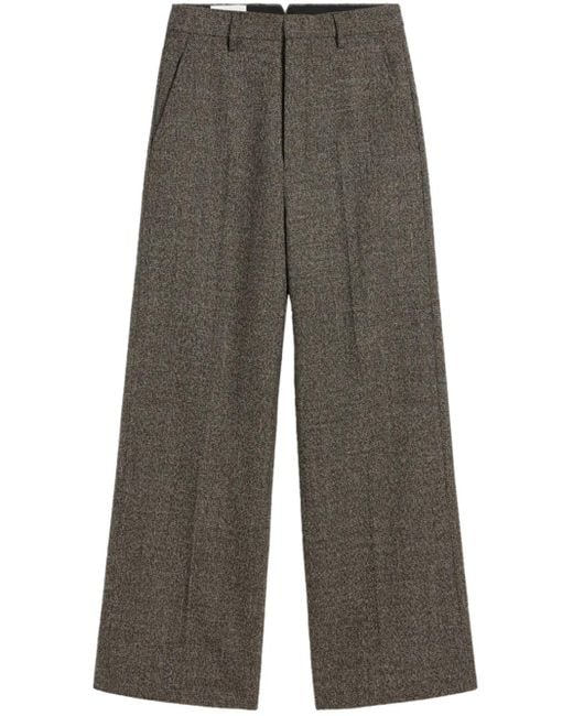 Pantaloni Large Fit A Vita Alta di AMI in Gray