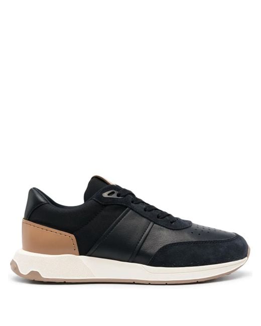 Tod's Blue Leather-Trimmed Low-Top Sneakers for men