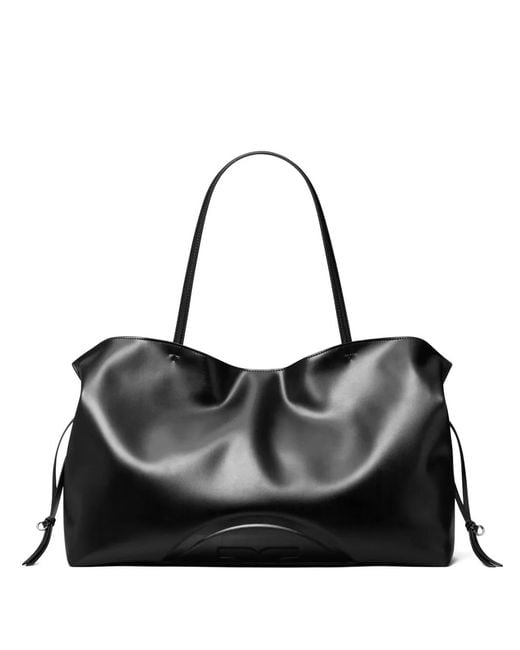 Tory Burch Black Ella Drawstring Tote Bag