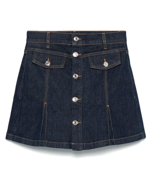 Jupe Short En Jean Maje en coloris Bleu Lyst