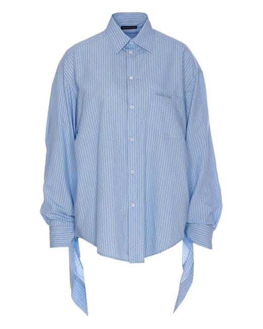 Balenciaga Blue Poplin Shirt