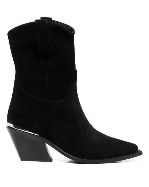 Anine Bing Tania Suede Boots in Black | Lyst UK