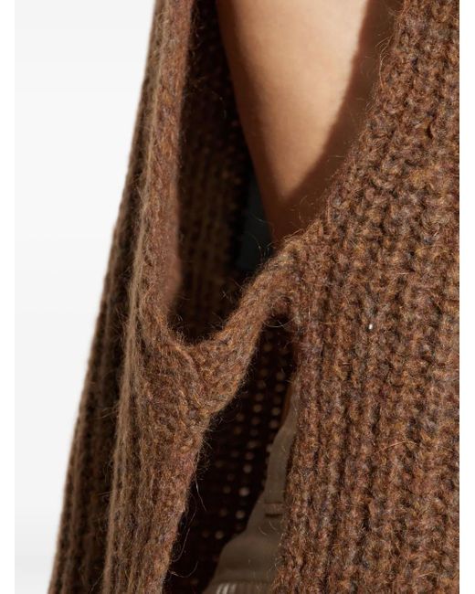 Isabel Marant Brown Turtleneck Ribbed Vest
