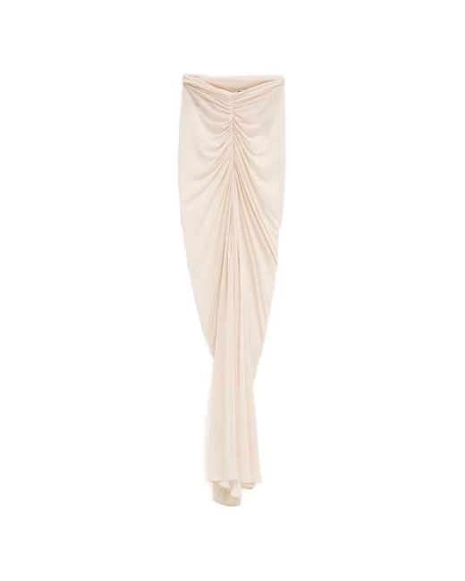 Atlein White Draped Skirt