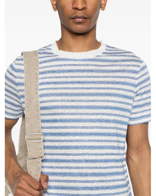 A.P.C. Blue T-Shirt Ray À Rayures for men