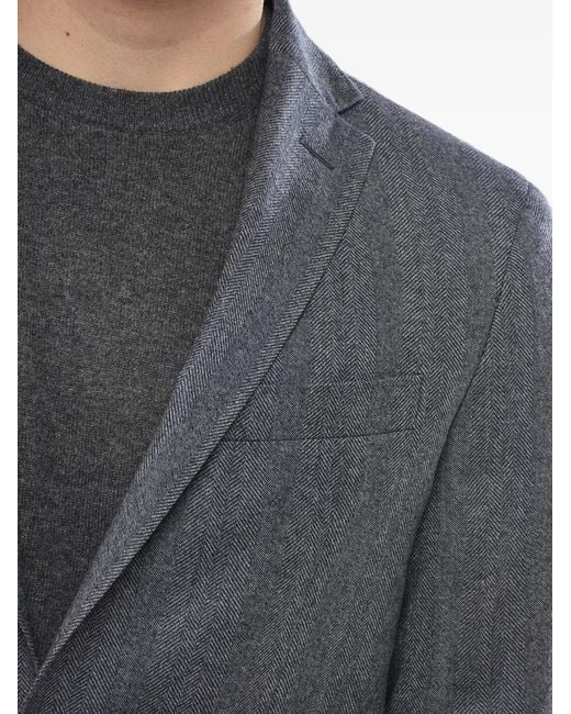 Corneliani Gray Single-Breasted Blazer for men