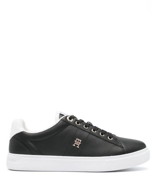 Tommy Hilfiger Black Elevated Leather Sneakers