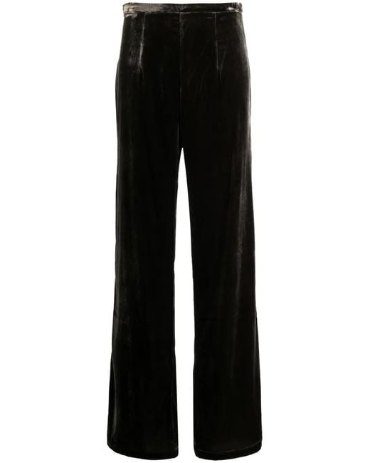 LeKasha Black High-Waisted Flared Trousers