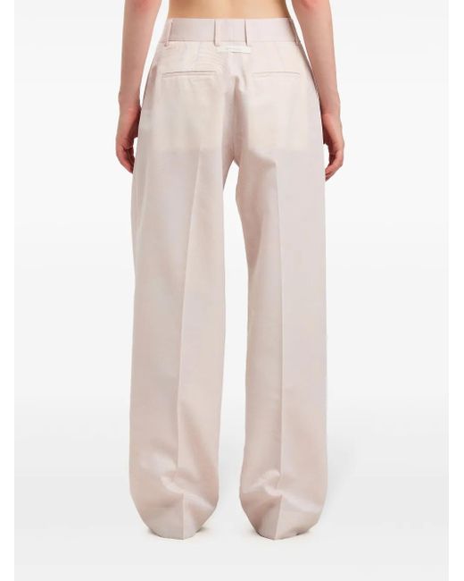 Palm Angels White Palms-Jacquard Trousers