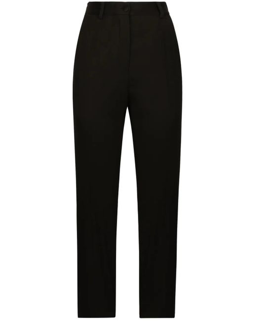 Dolce & Gabbana Black Dolce&Gabbana Wool Gabardine Pants