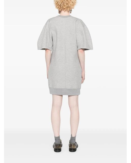 Sacai Gray Short Dress Sponge