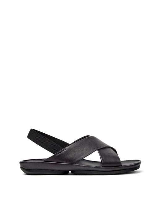 Camper White Right Isla Crossover-Strap Sandals