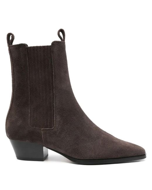 Aeyde Brown 40Mm Agata Suede Boots