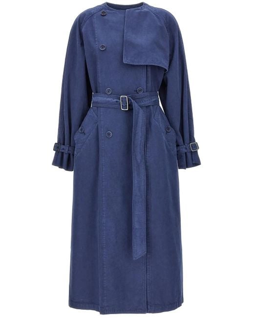 Max Mara Blue 'Calao' Trench Coat
