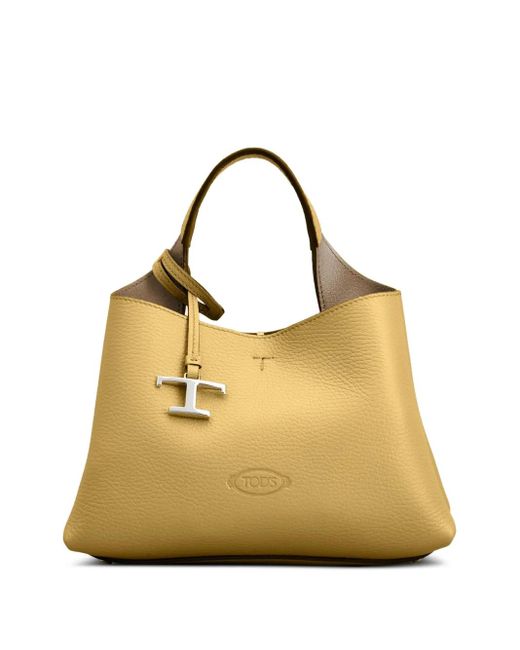 Tod's Metallic T Timeless-Charm Tote Bag