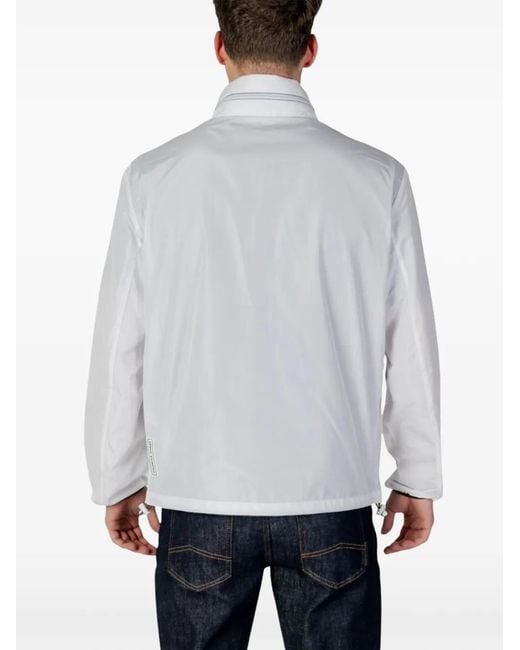 ARMANI EXCHANGE White Veste À Patch Logo for men