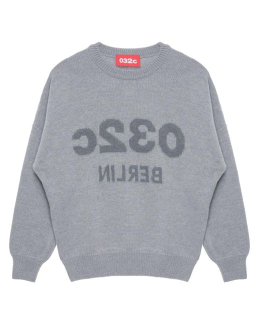 032c Gray Selfie Drop-Shoulder Jumper