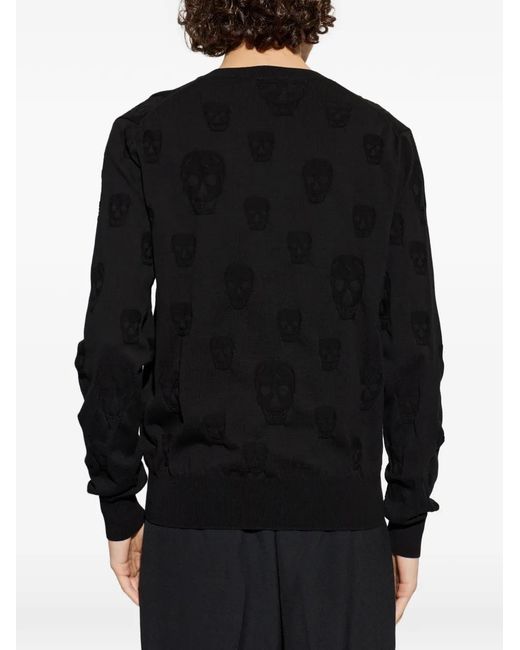 Jersey Con Motivo De Calavera McQueen de hombre de color Black