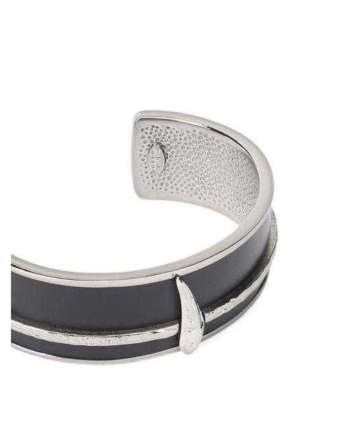 Roberto Cavalli White Textured-Detail Bracelet for men