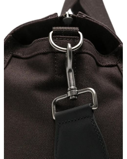 A.P.C. Black Logo-Print Holdall for men