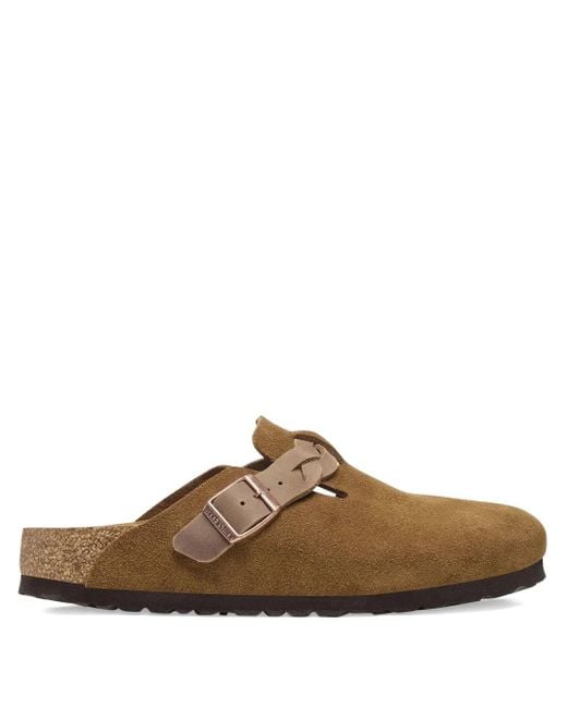 Birkenstock Boston Mules aus Nerzwildleder in Brown für Herren