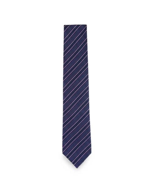 Brioni Blue Diagonal-Stripe Tie for men