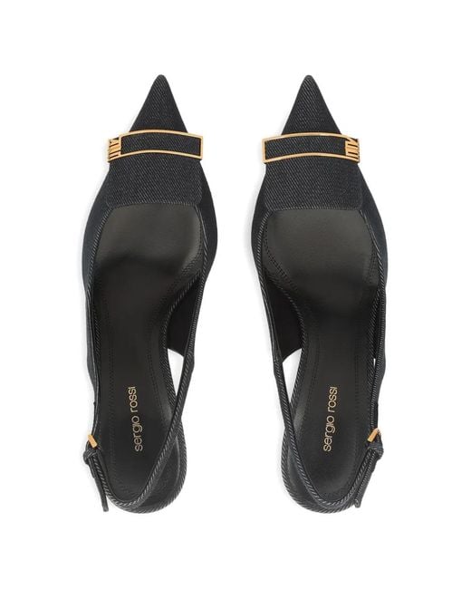 Sergio Rossi Black Escarpins À Bride Arrière
