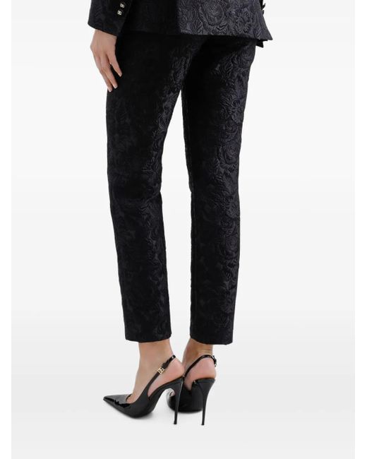 Dolce & Gabbana Black Brocade Trousers