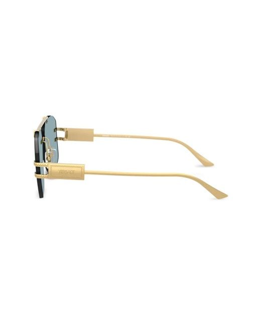 Versace Blue Pilot-Frame Sunglasses