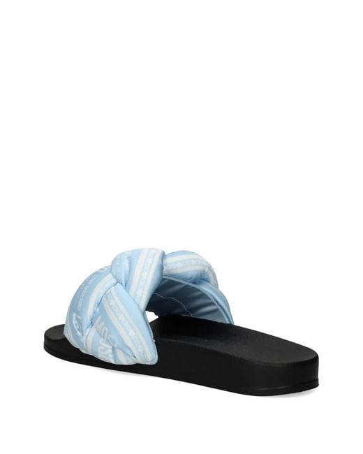 Love Moschino Blue Printed Flip Flops