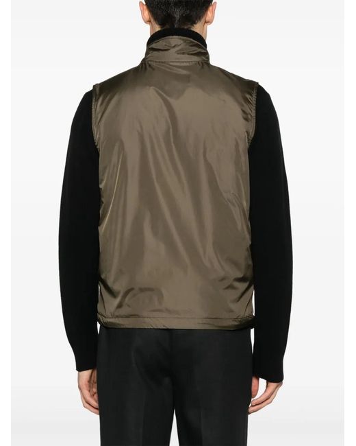 Aspesi Green Technical Zipped-Up Gilet for men
