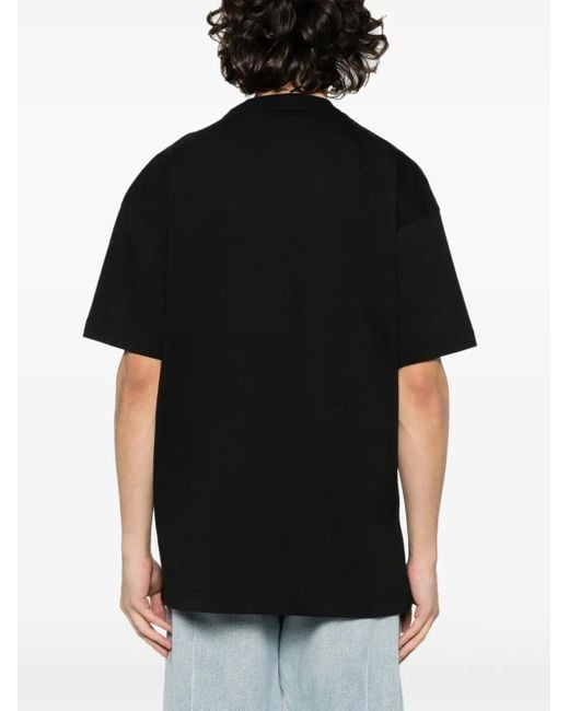 Palm Angels Black Monogram Spray City T-Shirt New York for men
