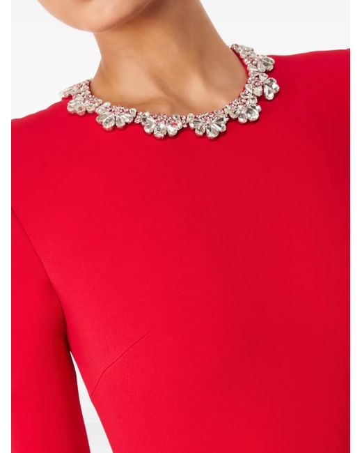 Jenny Packham Red Verziertes Puff Minikleid
