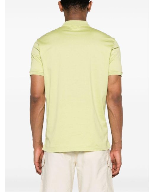 C P Company Jersey-Poloshirt mit Logo-Patch in Yellow für Herren