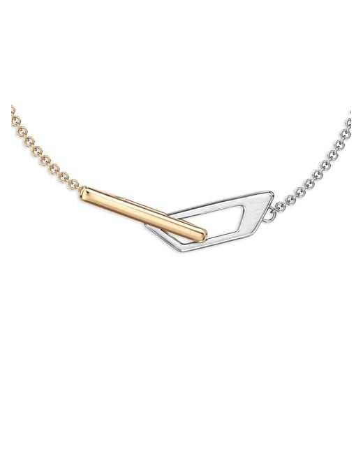 DIESEL White Stainless Steel Chain Bracelet