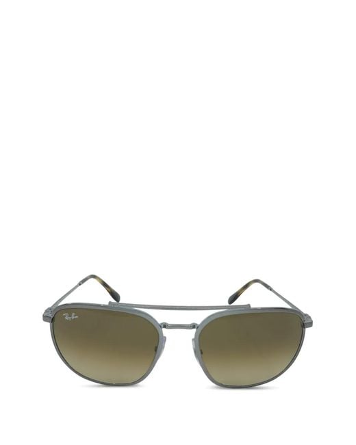 Ray-Ban Green Double-Bridge Square-Frame Sunglasses for men