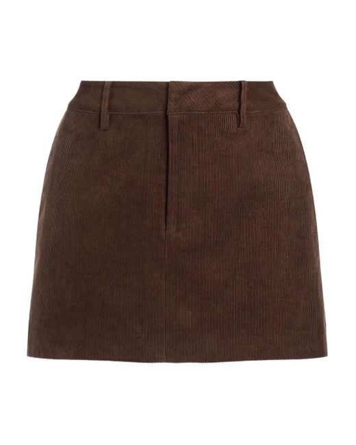 SER.O.YA Brown Azalea Corduroy Mini Skirt