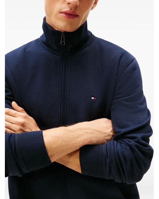 Tommy Hilfiger Blue Cardigan À Fermeture Zippée for men