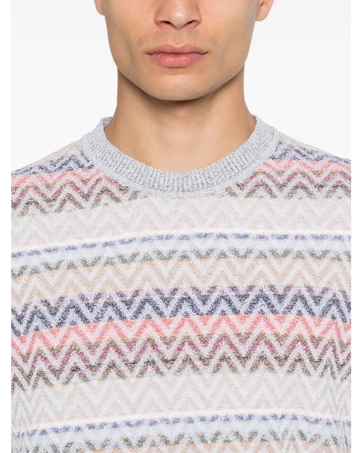 メンズ Missoni ジグザグ Tシャツ White