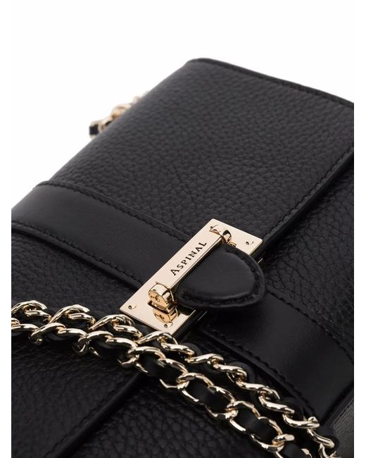 Borsa A Tracolla Lottie Micro di Aspinal in Black