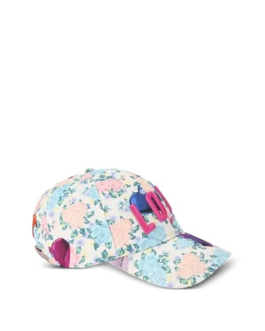 Kurt Geiger Gray Floral-Patterned Baseball Cap