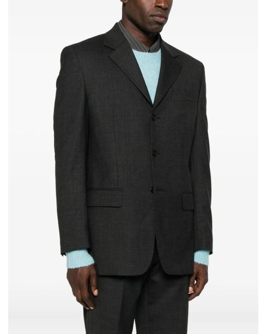 sunflower Black Single-Breasted Notched-Lapel Jacket for men
