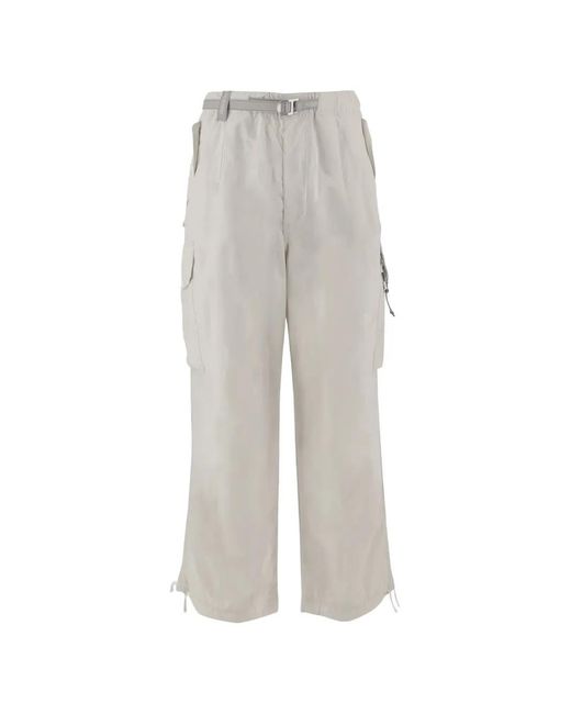 And Wander Gray Belted Wide-Leg Cargo Trousers for men