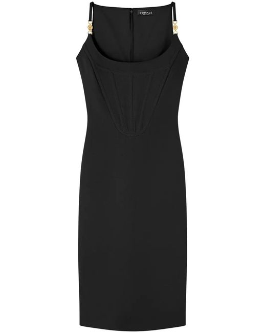 Versace Medusa-Strap Corset-Style Dress in Black | Lyst