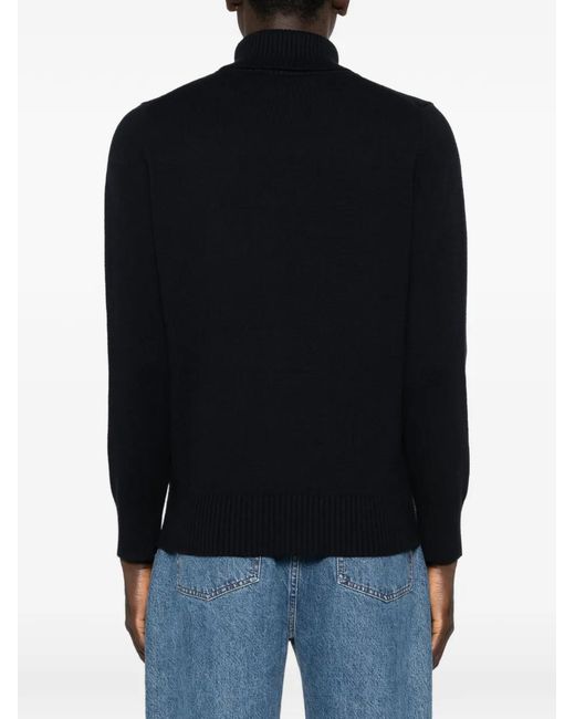 Kangra Blue Roll-Neck Long-Sleeved Sweater for men