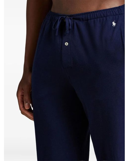 Polo Ralph Lauren Blue Long-Sleeve Button-Front Pajamas for men