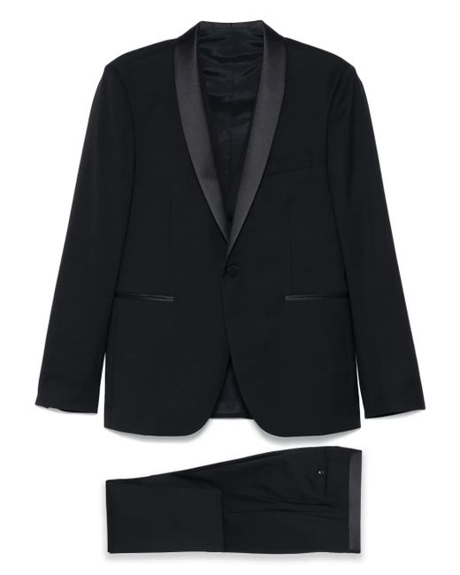 Tagliatore Black Shawl-Collar Dinner Suit for men