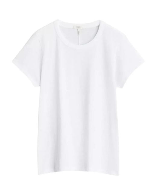 Rag & Bone White Round-Neck Short-Sleeve T-Shirt