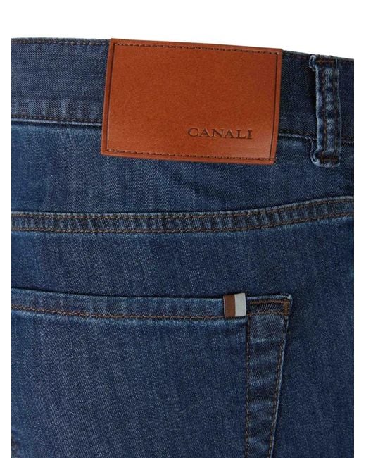 Canali Blue Five-Pocket-Style Jeans for men